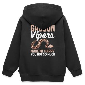 Propriétaires de serpents - Sweat Premium à capuche zippé enfant bio - noir - Dos - AI Model Kid Male (0cm)