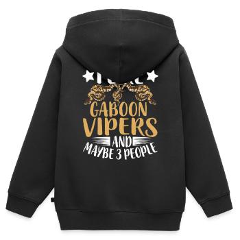 Snake owners - Kids Premium Organic Zip-up Hoodie - black - Back - AI Model Kid Male (0cm)