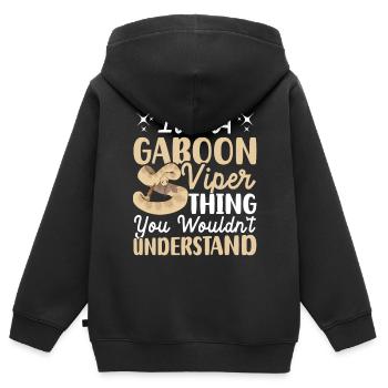 Snake owners - Kids Premium Organic Zip-up Hoodie - black - Back - AI Model Kid Male (0cm)