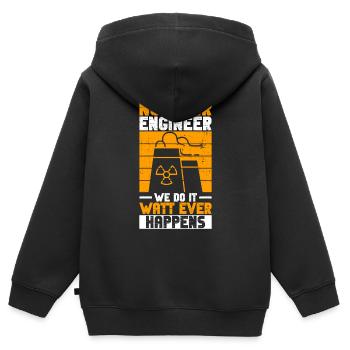 Kernkraft Und Nuklearingenieur - Kinder Premium Organic Zip Hoodie - Schwarz - Hinten - AI Model Kid Male (0cm)