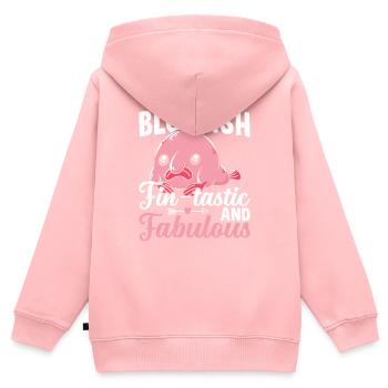 Flossen-tastischer Blobfish-besitzer - Kinder Premium Organic Zip Hoodie - Rosa - Hinten - AI Model Kid Female (0cm)