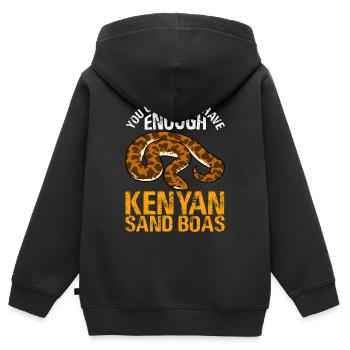 Snake owners - Kids Premium Organic Zip-up Hoodie - black - Back - AI Model Kid Male (0cm)