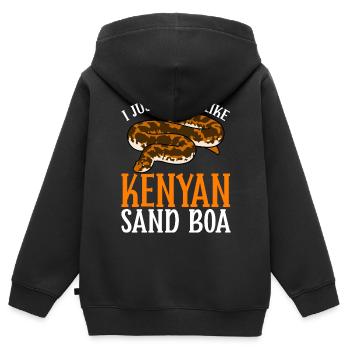 Snake owners - Kids Premium Organic Zip-up Hoodie - black - Back - AI Model Kid Male (0cm)