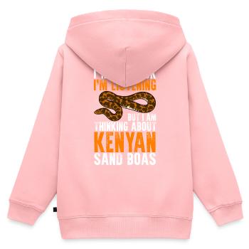 Schlangenbesitzer - Kinder Premium Organic Zip Hoodie - Rosa - Hinten - AI Model Kid Female (0cm)