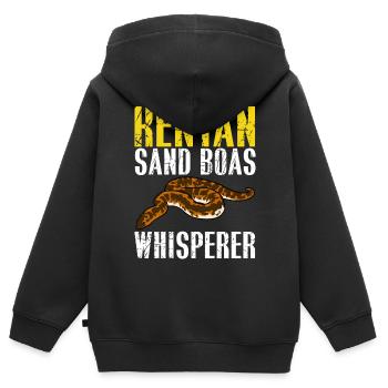 Snake owners - Kids Premium Organic Zip-up Hoodie - black - Back - AI Model Kid Male (0cm)