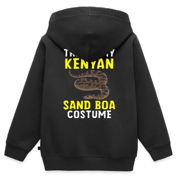 Schlangenbesitzer - Kinder Premium Organic Zip Hoodie - Schwarz - Hinten - AI Model Kid Male (0cm)