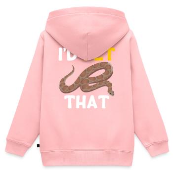 Kenya Sand Boa Snake Owner - Kids Premium Organic Zip-up Hoodie - rose - Back - AI Model Kid Female (0cm)