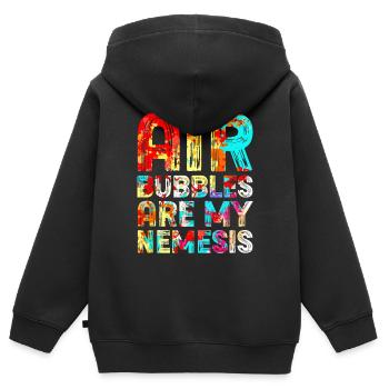Fluid Painting Flüssiges Malen Künstler Kunst - Kinder Premium Organic Zip Hoodie - Schwarz - Hinten - AI Model Kid Male (0cm)