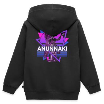 Anunnaki Antike Sumerer Babylonier Assyrer - Kinder Premium Organic Zip Hoodie - Schwarz - Hinten - AI Model Kid Male (0cm)