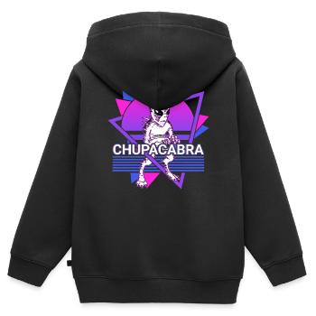 Chupacabra Krypto Kryptozoologie Retro - Kinder Premium Organic Zip Hoodie - Schwarz - Hinten - AI Model Kid Male (0cm)