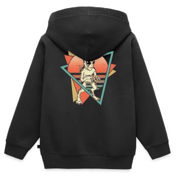 Chupacabra Crypto Cryptozoology Retro - Kids Premium Organic Zip-up Hoodie - black - Back - AI Model Kid Male (0cm)