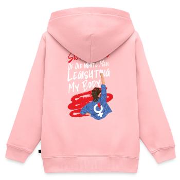 Feminist Sick & Tired Of Old White - Kinder Premium Organic Zip Hoodie - Rosa - Hinten - AI Model Kid Female (0cm)