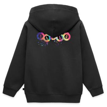 Bingo Bälle Farbsprotzer Frauen Männer Bingo - Kinder Premium Organic Zip Hoodie - Schwarz - Hinten - AI Model Kid Male (0cm)