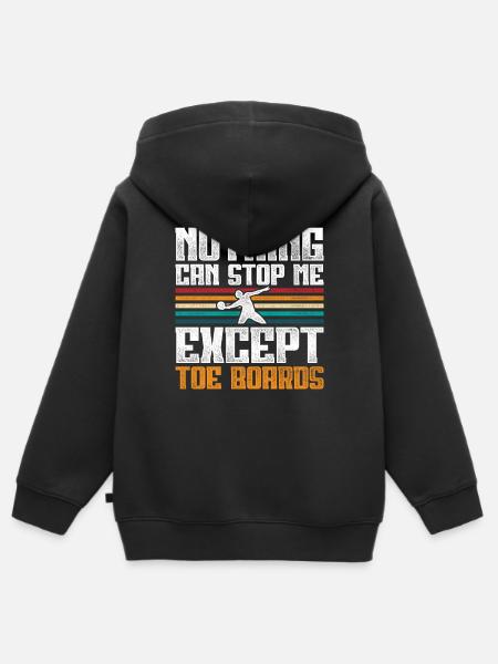 Kugelstoßen Kugelstoß Kugelstoßer - Kinder Premium Organic Zip Hoodie - Schwarz