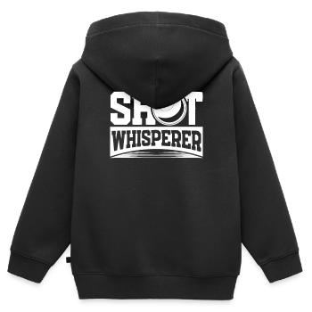 Lancer du poids Lancer du poids - Sweat Premium à capuche zippé enfant bio - noir - Dos - AI Model Kid Male (0cm)