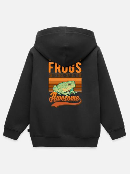 Frosch Geschenk Laubfrosch - Kinder Premium Organic Zip Hoodie - 