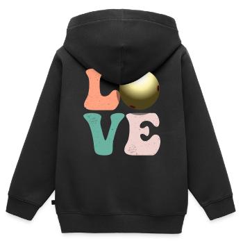 Billard Pool - Kinder Premium Organic Zip Hoodie - Schwarz - Hinten - AI Model Kid Male (0cm)