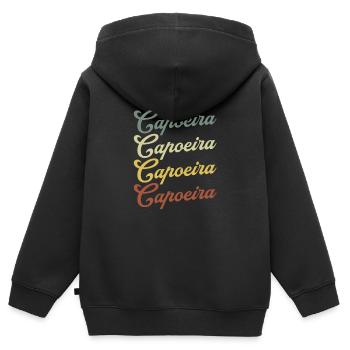 Capoeira - Sweat Premium à capuche zippé enfant bio - noir - Dos - AI Model Kid Male (0cm)