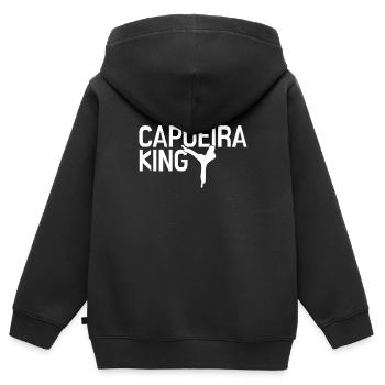 Capoeira - Sweat Premium à capuche zippé enfant bio - noir - Dos - AI Model Kid Male (0cm)