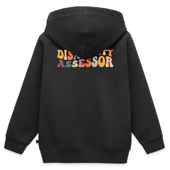 Groovy Disability Assessor Handicap - Sweat Premium à capuche zippé enfant bio - noir - Dos - AI Model Kid Male (0cm)