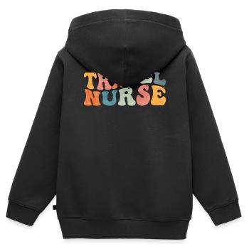 Groovy Travel Nurse Transport Krankenpflege - Kinder Premium Organic Zip Hoodie - Schwarz - Hinten - AI Model Kid Male (0cm)