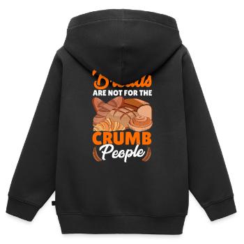 Drôle de boulanger cuisant du pain - Sweat Premium à capuche zippé enfant bio - noir - Dos - AI Model Kid Male (0cm)