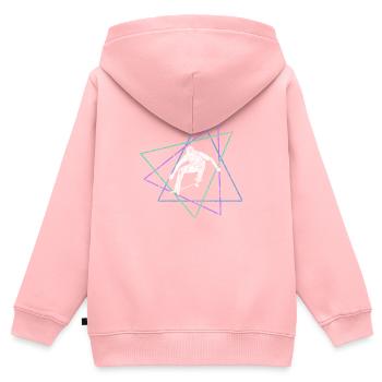 Skating - Kinder Premium Organic Zip Hoodie - Rosa - Hinten - AI Model Kid Female (0cm)