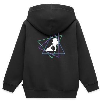 Bergsteigen - Kinder Premium Organic Zip Hoodie - Schwarz - Hinten - AI Model Kid Male (0cm)