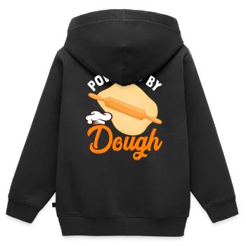 Funny bread baking baker rolling pin - Kids Premium Organic Zip-up Hoodie - black - Back - AI Model Kid Male (0cm)
