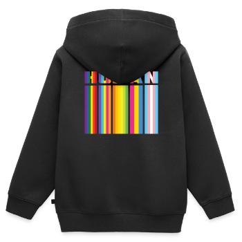 LGBTQ people - Kids Premium Organic Zip-up Hoodie - black - Back - AI Model Kid Male (0cm)