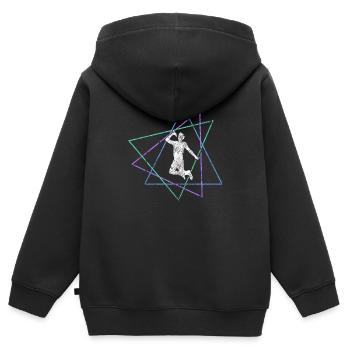 Singen - Kinder Premium Organic Zip Hoodie - Schwarz - Hinten - AI Model Kid Male (0cm)