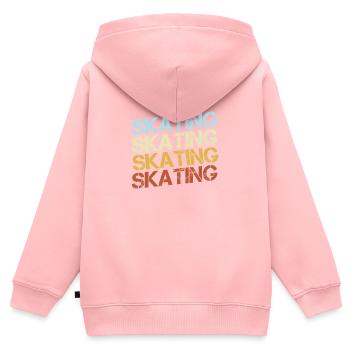 Skating Retro - Kinder Premium Organic Zip Hoodie - Rosa - Hinten - AI Model Kid Female (0cm)