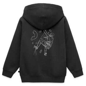 Bouldering Bouldering Climbing Boulderer Bouldering - Kids Premium Organic Zip-up Hoodie - black - Back - AI Model Kid Male (0cm)