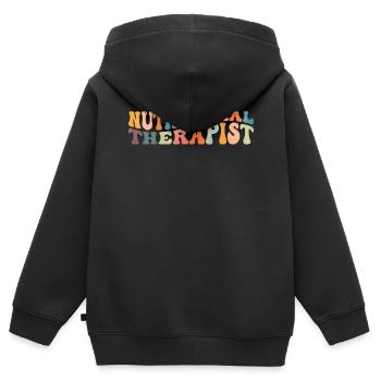 Groovy Ernährungstherapeutin Therapie Ernährung - Kinder Premium Organic Zip Hoodie - Schwarz - Hinten - AI Model Kid Male (0cm)