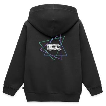 Wohnmobil - Kinder Premium Organic Zip Hoodie - Schwarz - Hinten - AI Model Kid Male (0cm)
