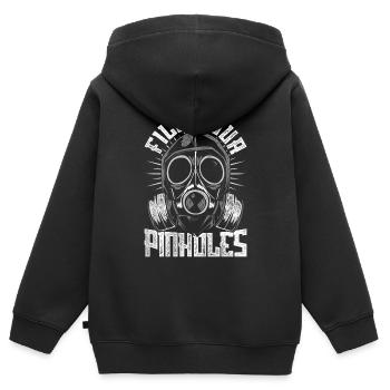 Fahrzeuglackierer Autolackierer Fill Your Pinholes - Kinder Premium Organic Zip Hoodie - Schwarz - Hinten - AI Model Kid Male (0cm)