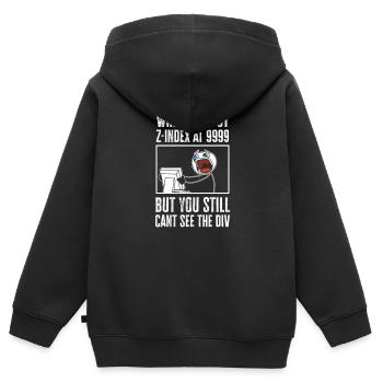 Programmer Humor Coding Jokes Developer - Kids Premium Organic Zip-up Hoodie - black - Back - AI Model Kid Male (0cm)