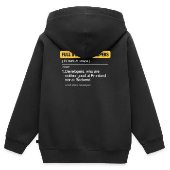 Programmer Humor Coding Jokes Developer - Kids Premium Organic Zip-up Hoodie - black - Back - AI Model Kid Male (0cm)
