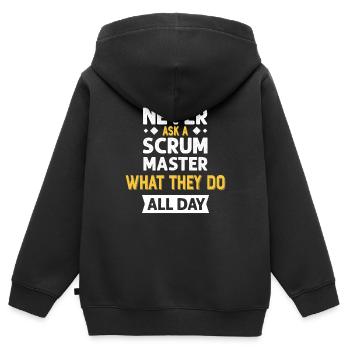 Programmer Humor Coding Jokes Developer - Kids Premium Organic Zip-up Hoodie - black - Back - AI Model Kid Male (0cm)