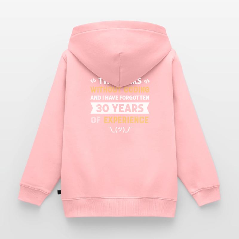 Programmer Humor Coding Jokes Developer Kids Premium Organic Zip-up Hoodie