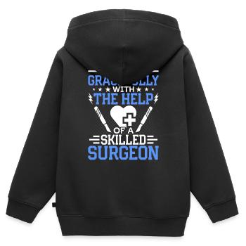 Experienced Plastic Surgeon Surgical - Kids Premium Organic Zip-up Hoodie - black - Back - AI Model Kid Male (0cm)