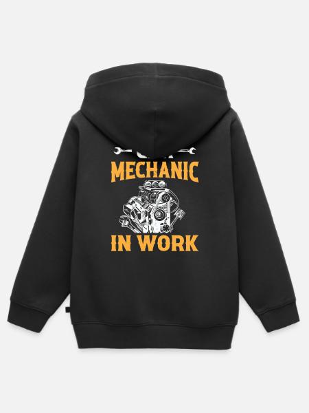 Funny Mechanic Automobile Mechanic - Car Mechanic - Premium børne zip-hættetrøje økologisk - sort
