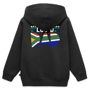 Dreadlocks Rastafari Rasta Afro - Sweat Premium à capuche zippé enfant bio - noir - Dos - AI Model Kid Male (0cm)
