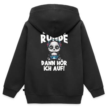Zocken - Kinder Premium Organic Zip Hoodie - Schwarz - Hinten - AI Model Kid Male (0cm)