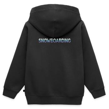 Snowboarding - Kinder Premium Organic Zip Hoodie - Schwarz - Hinten - AI Model Kid Male (0cm)