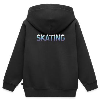 Skating - Kinder Premium Organic Zip Hoodie - Schwarz - Hinten - AI Model Kid Male (0cm)