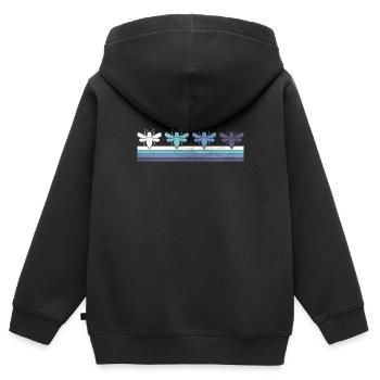 Biene - Kinder Premium Organic Zip Hoodie - Schwarz - Hinten - AI Model Kid Male (0cm)