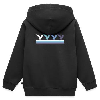 Aigle - Sweat Premium à capuche zippé enfant bio - noir - Dos - AI Model Kid Male (0cm)