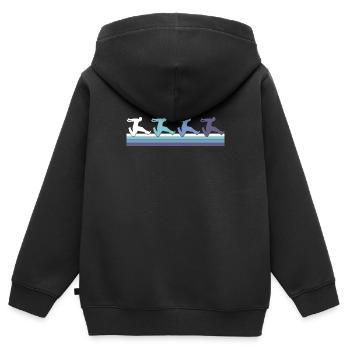 Parkour - Kinder Premium Organic Zip Hoodie - Schwarz - Hinten - AI Model Kid Male (0cm)