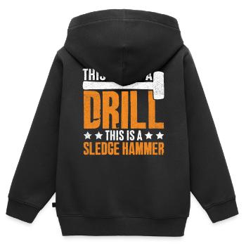 Fun day of house demolition - Kids Premium Organic Zip-up Hoodie - black - Back - AI Model Kid Male (0cm)